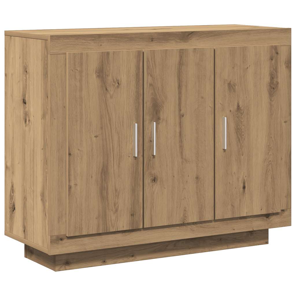 Buffet chêne artisanal 92x35x75 cm bois d'ingénierie - XIOS