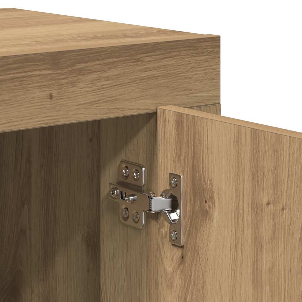 Buffet chêne artisanal 92x35x75 cm bois d'ingénierie - XIOS