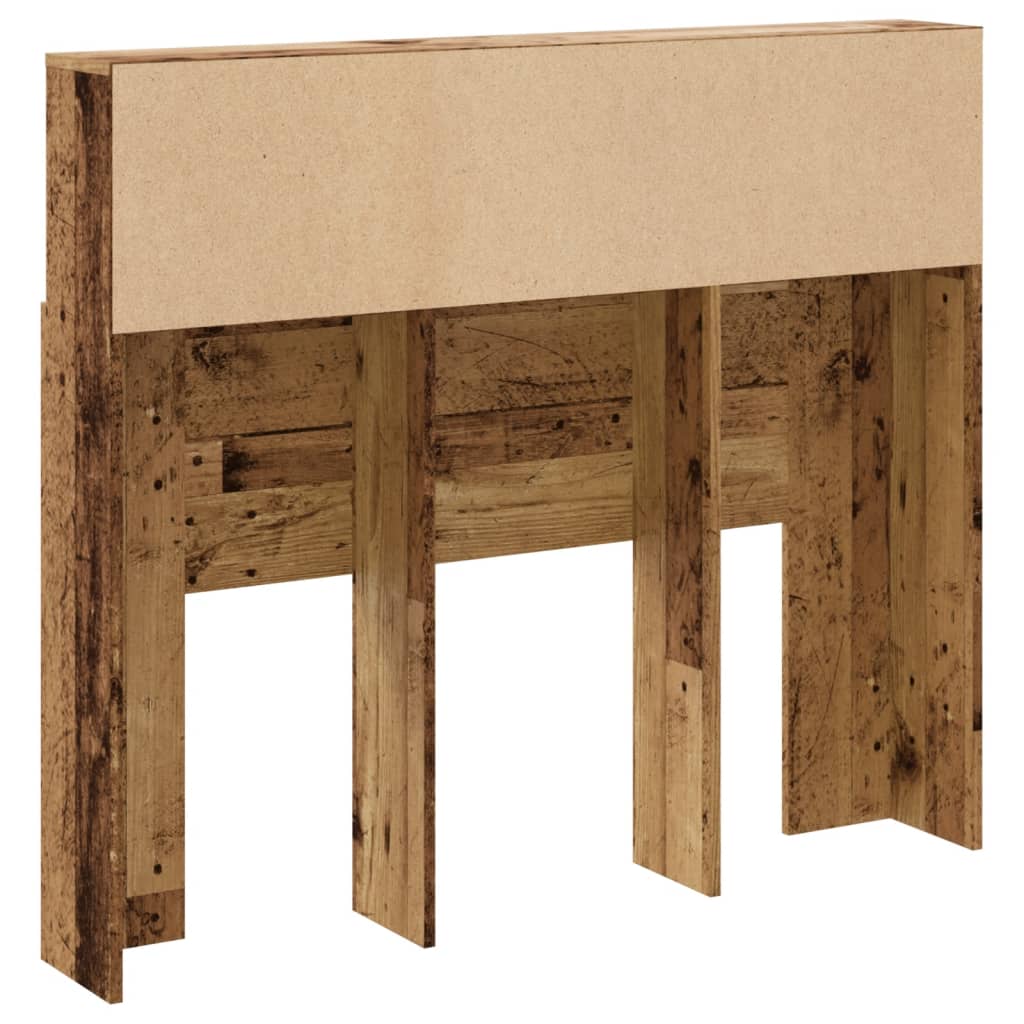 Armoire de tête de lit vieux bois 120x19x103,5 cm - XIOS