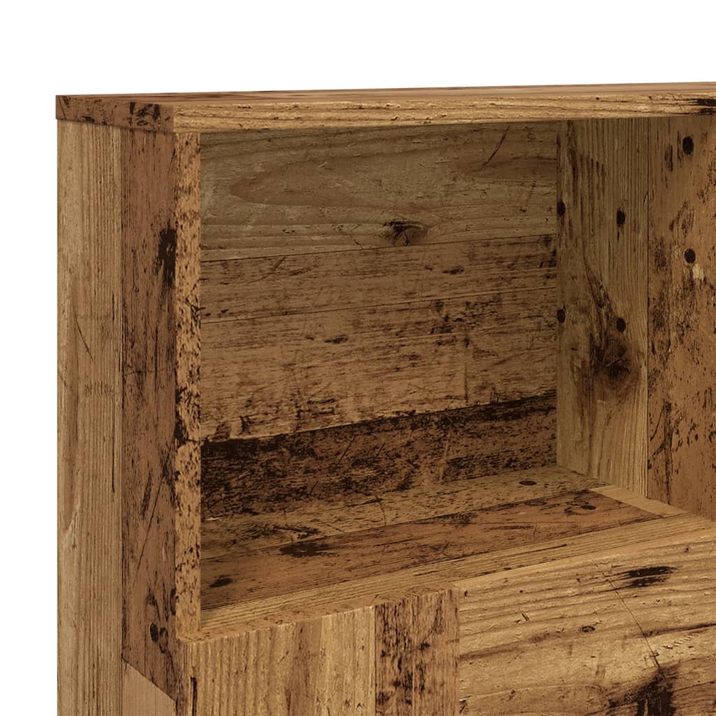 Armoire de tête de lit vieux bois 120x19x103,5 cm - XIOS