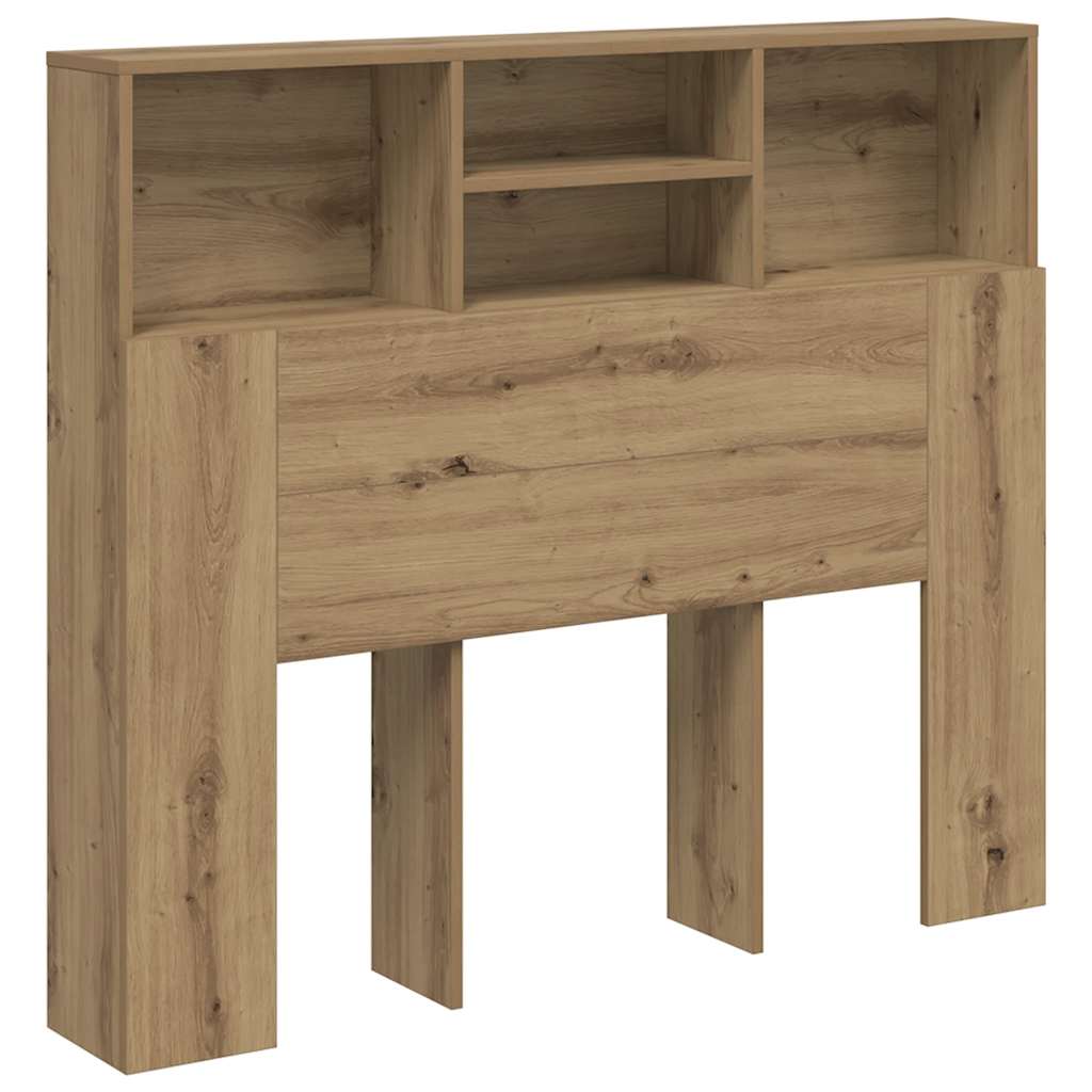 Armoire de tête de lit chêne artisanal 120x19x103,5 cm - XIOS