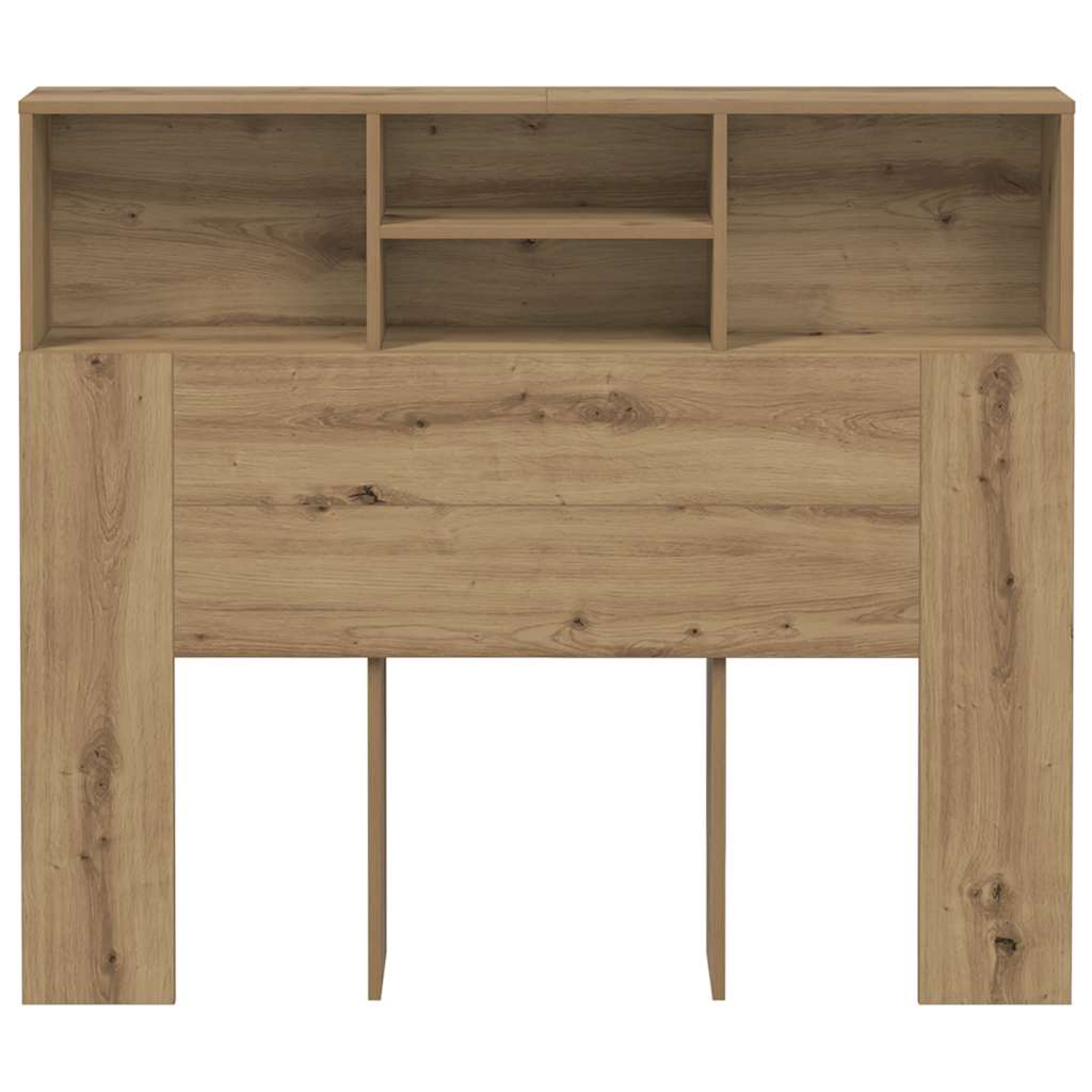 Armoire de tête de lit chêne artisanal 120x19x103,5 cm - XIOS