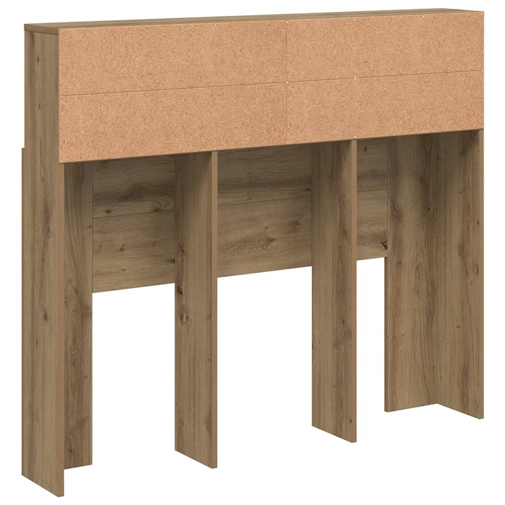 Armoire de tête de lit chêne artisanal 120x19x103,5 cm - XIOS