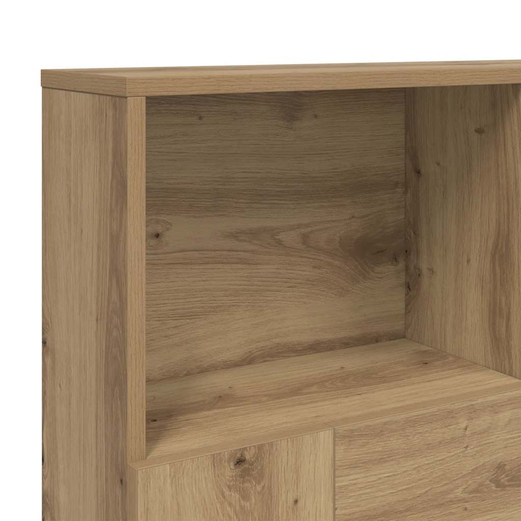 Armoire de tête de lit chêne artisanal 120x19x103,5 cm - XIOS