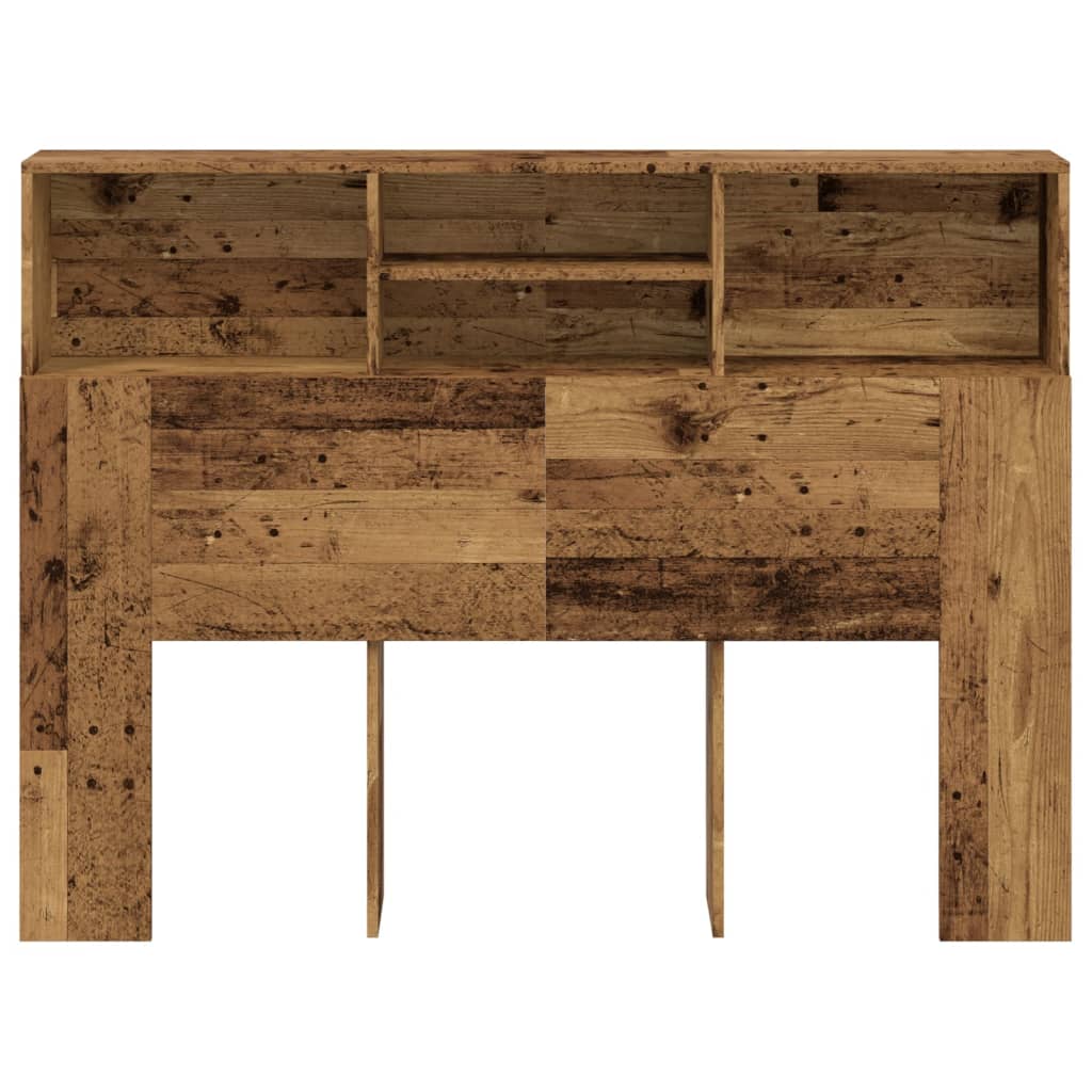 Armoire de tête de lit vieux bois 140x19x103,5 cm - XIOS