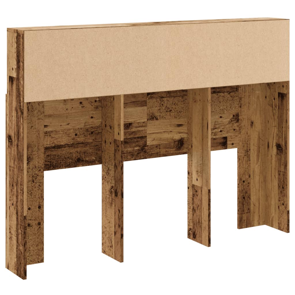 Armoire de tête de lit vieux bois 140x19x103,5 cm - XIOS