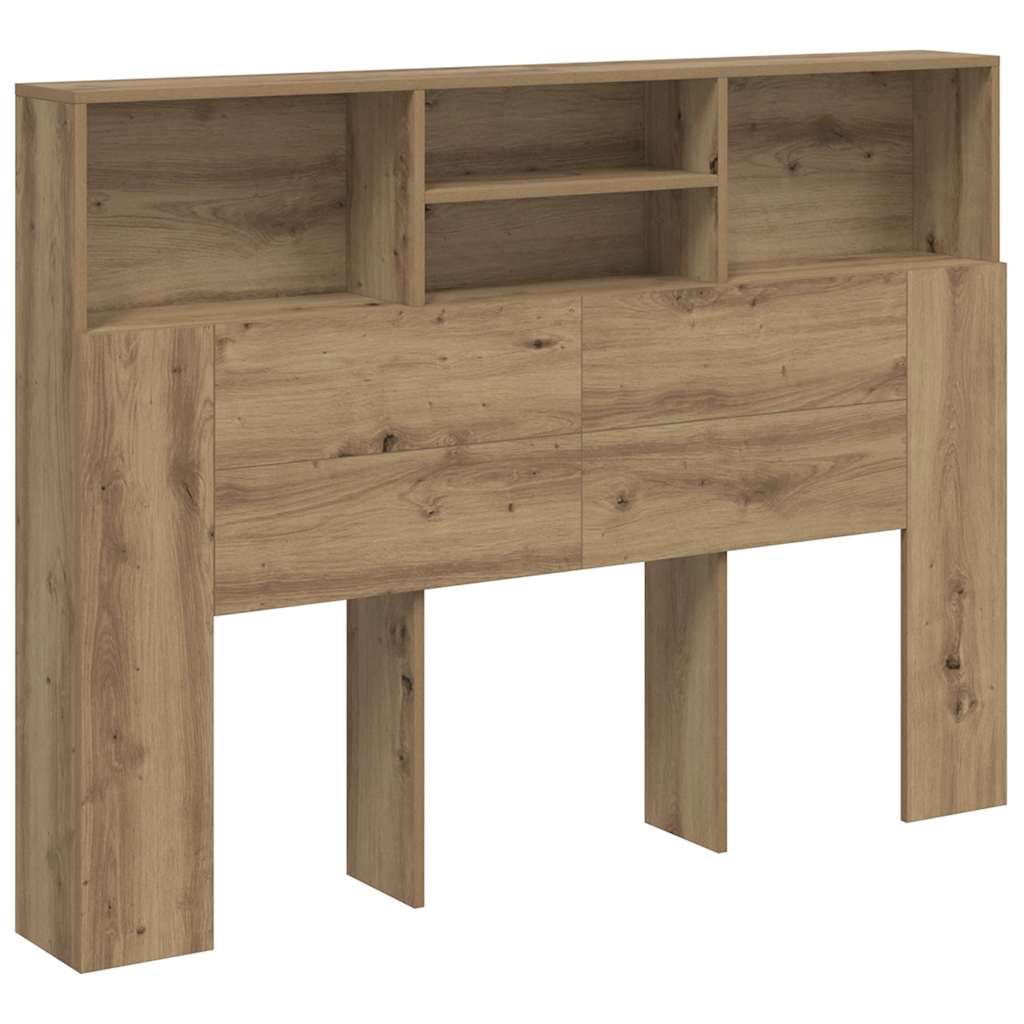 Armoire de tête de lit chêne artisanal 140x19x103,5 cm - XIOS