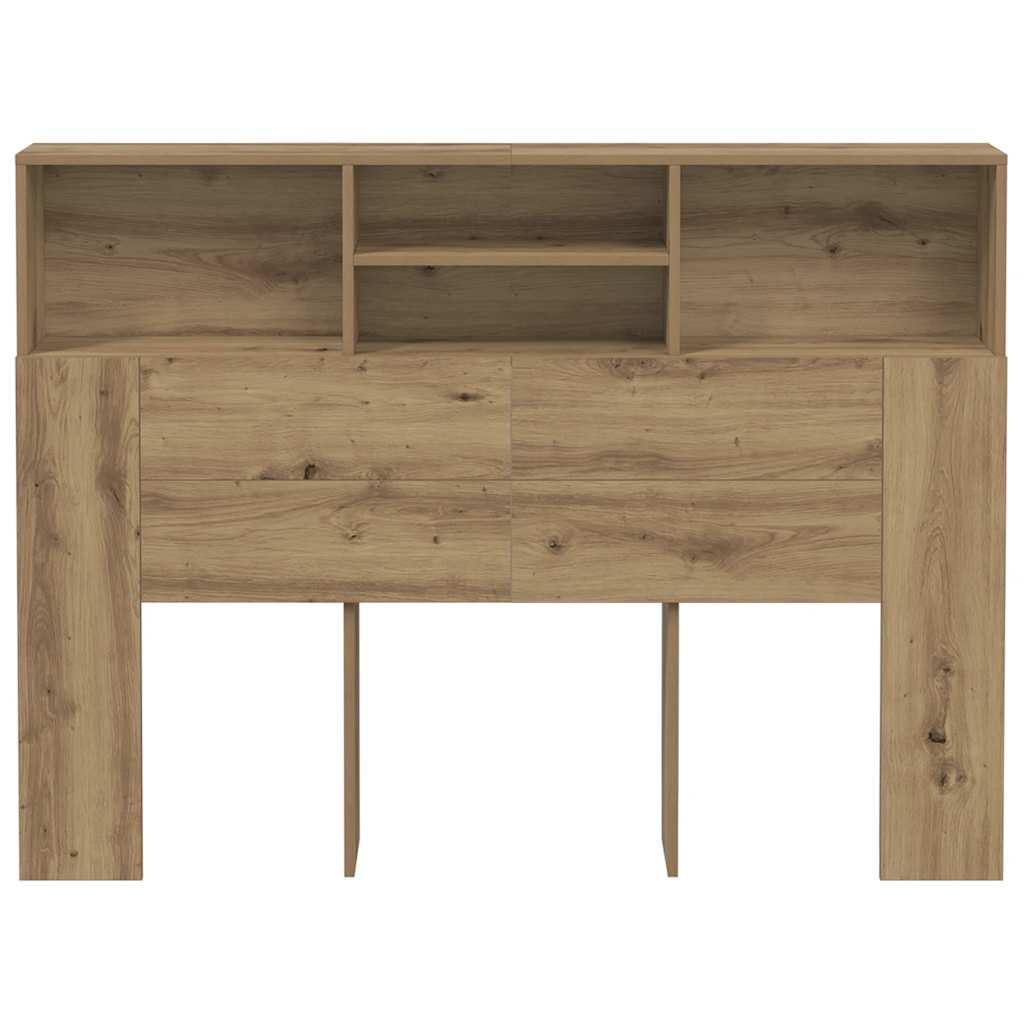 Armoire de tête de lit chêne artisanal 140x19x103,5 cm - XIOS