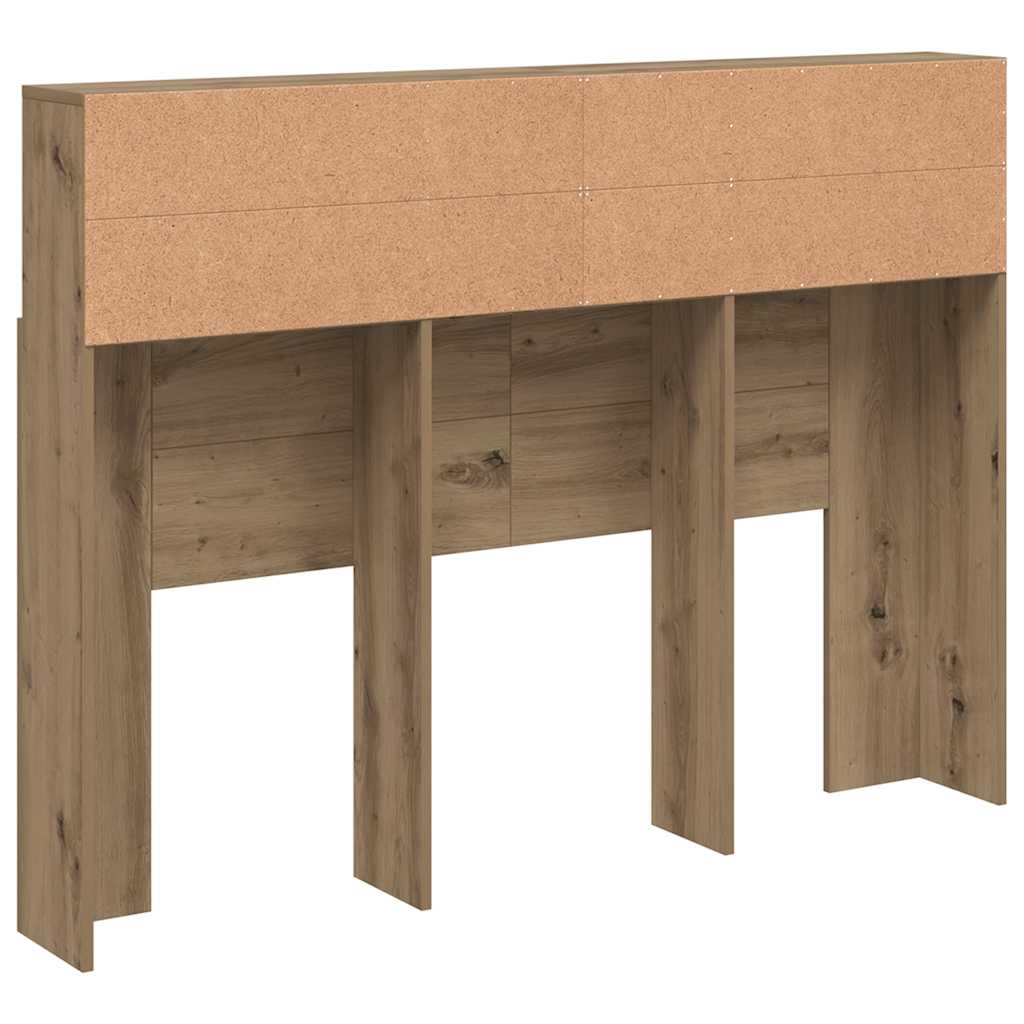 Armoire de tête de lit chêne artisanal 140x19x103,5 cm - XIOS
