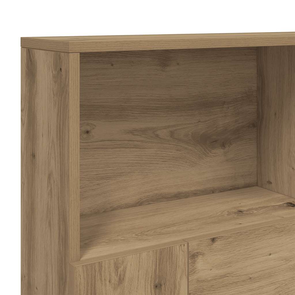 Armoire de tête de lit chêne artisanal 140x19x103,5 cm - XIOS