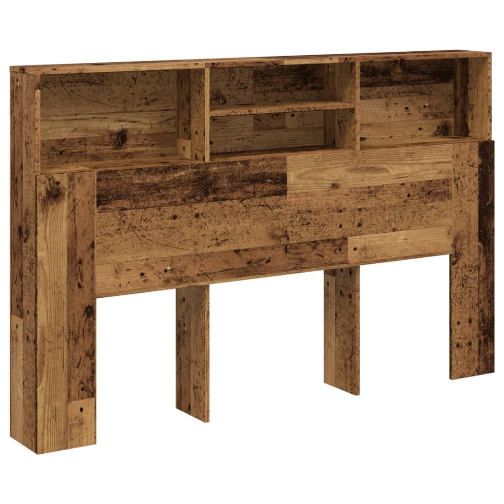 Armoire de tête de lit vieux bois 160x19x103,5 cm - XIOS