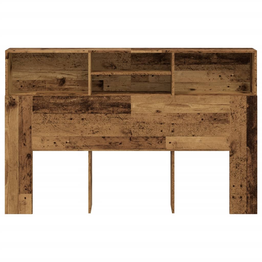 Armoire de tête de lit vieux bois 160x19x103,5 cm - XIOS