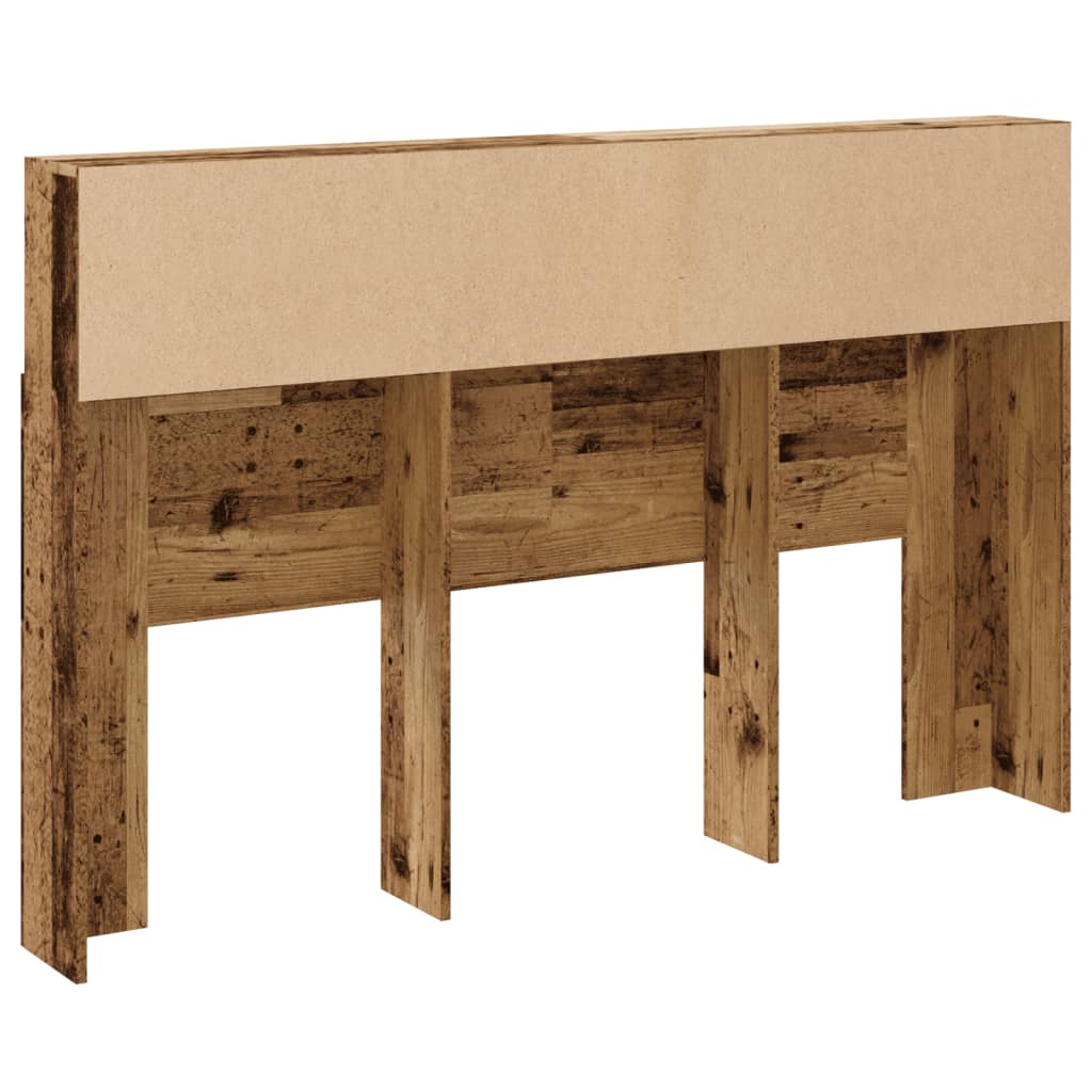 Armoire de tête de lit vieux bois 160x19x103,5 cm - XIOS