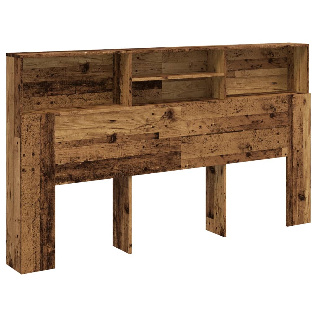 Armoire de tête de lit vieux bois 180x19x103,5 cm - XIOS