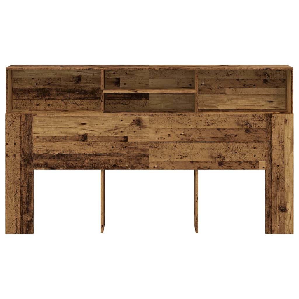 Armoire de tête de lit vieux bois 180x19x103,5 cm - XIOS