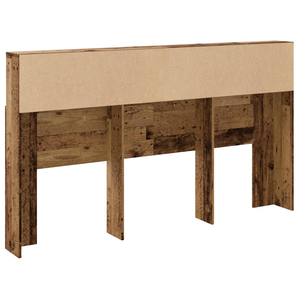 Armoire de tête de lit vieux bois 180x19x103,5 cm - XIOS
