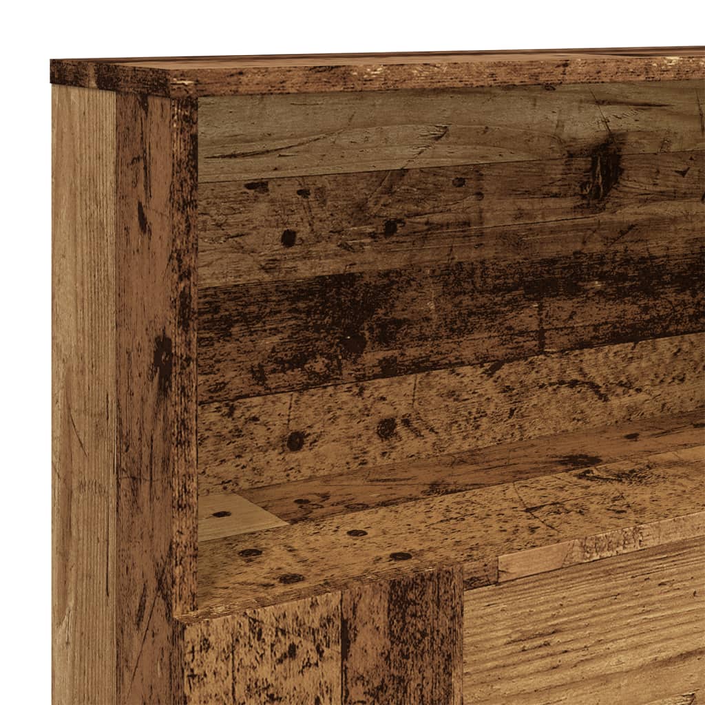 Armoire de tête de lit vieux bois 180x19x103,5 cm - XIOS