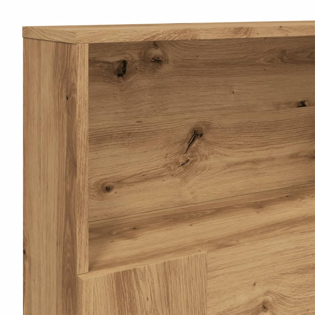 Armoire de tête de lit chêne artisanal 180x19x103,5 cm - XIOS