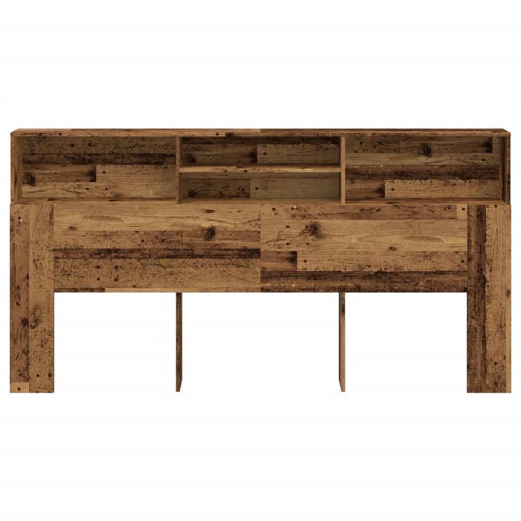 Armoire de tête de lit vieux bois 200x19x103,5 cm - XIOS