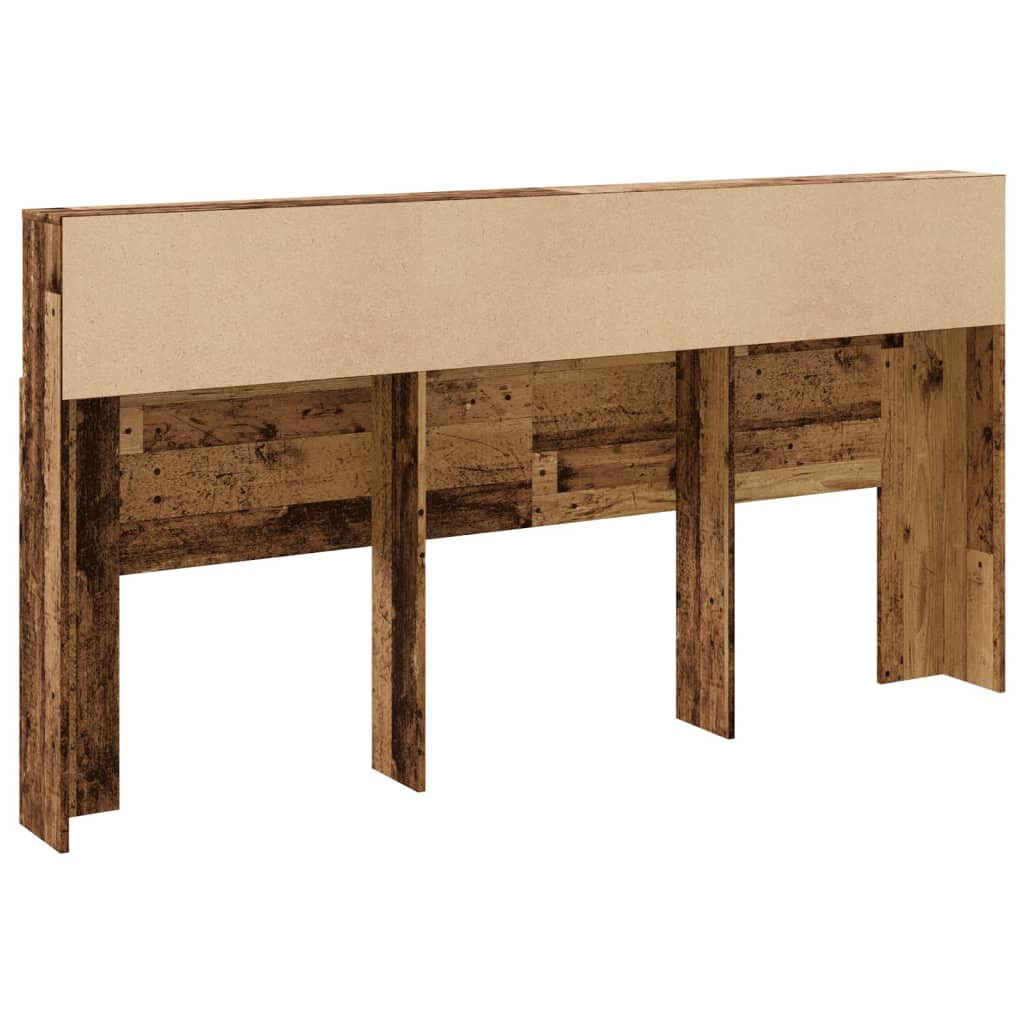 Armoire de tête de lit vieux bois 200x19x103,5 cm - XIOS