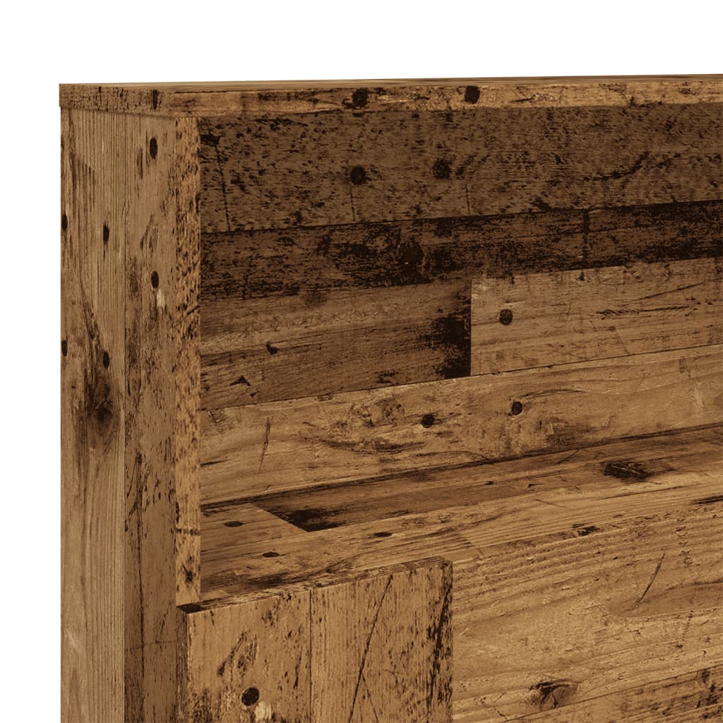 Armoire de tête de lit vieux bois 200x19x103,5 cm - XIOS