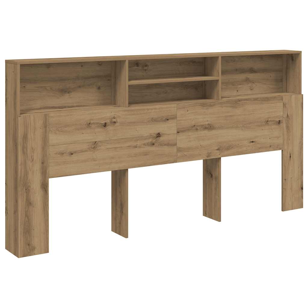 Armoire de tête de lit chêne artisanal 200x19x103,5 cm - XIOS