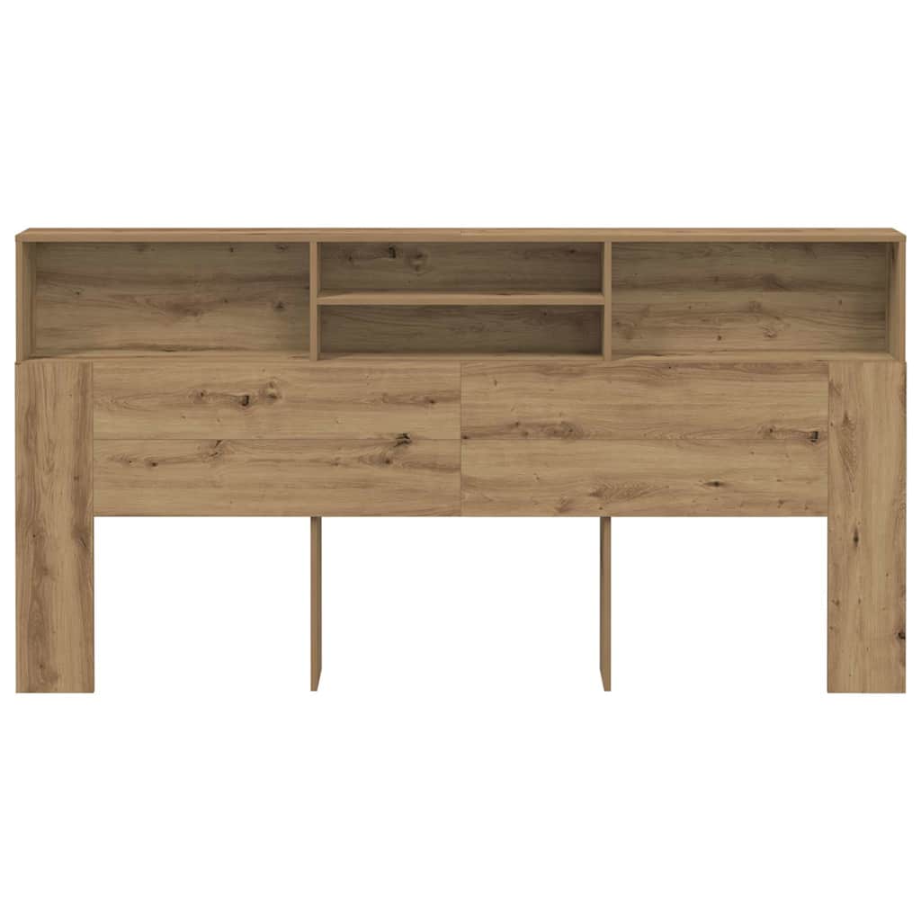Armoire de tête de lit chêne artisanal 200x19x103,5 cm - XIOS