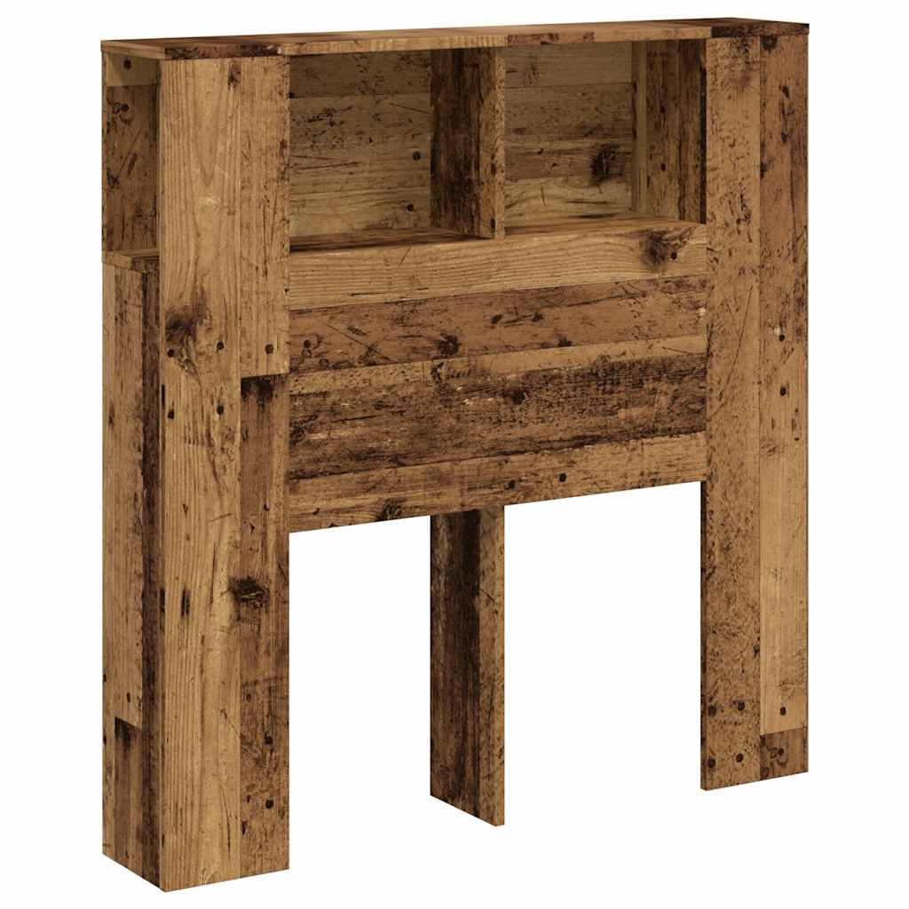 Armoire de tête de lit vieux bois 100x18,5x102,5 cm - XIOS