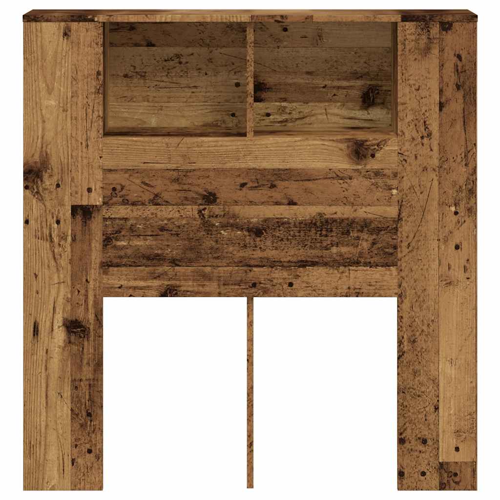 Armoire de tête de lit vieux bois 100x18,5x102,5 cm - XIOS