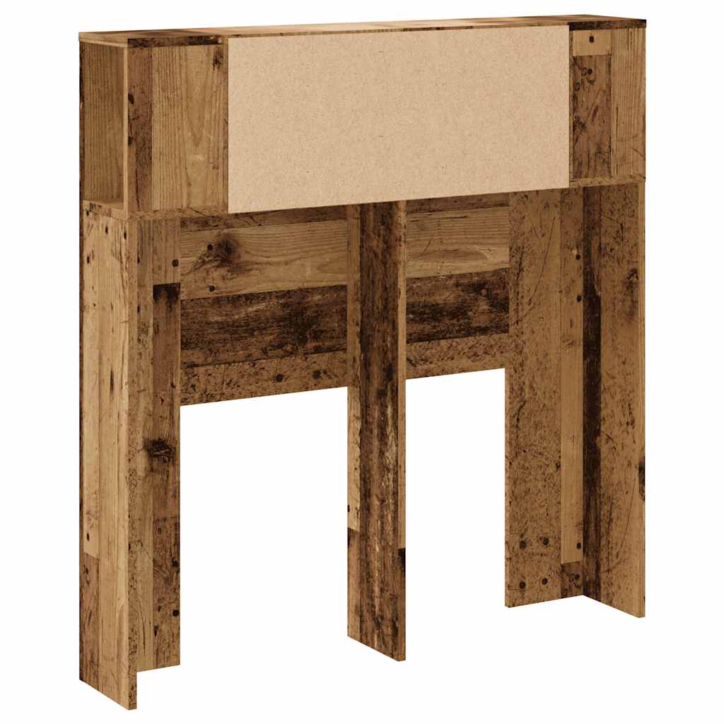 Armoire de tête de lit vieux bois 100x18,5x102,5 cm - XIOS