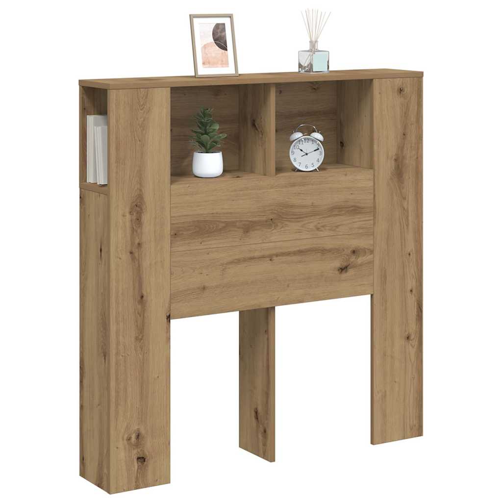 Armoire de tête de lit chêne artisanal 100x18,5x102,5 cm - XIOS