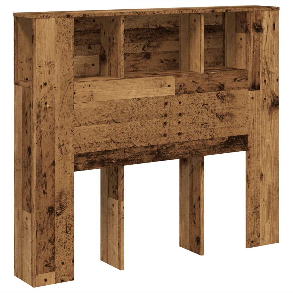 Armoire de tête de lit vieux bois 120x19x104,5 cm - XIOS