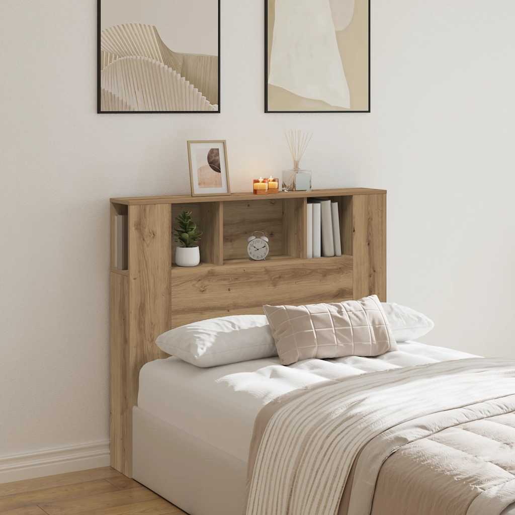Armoire de tête de lit chêne artisanal 120x19x104,5 cm - XIOS