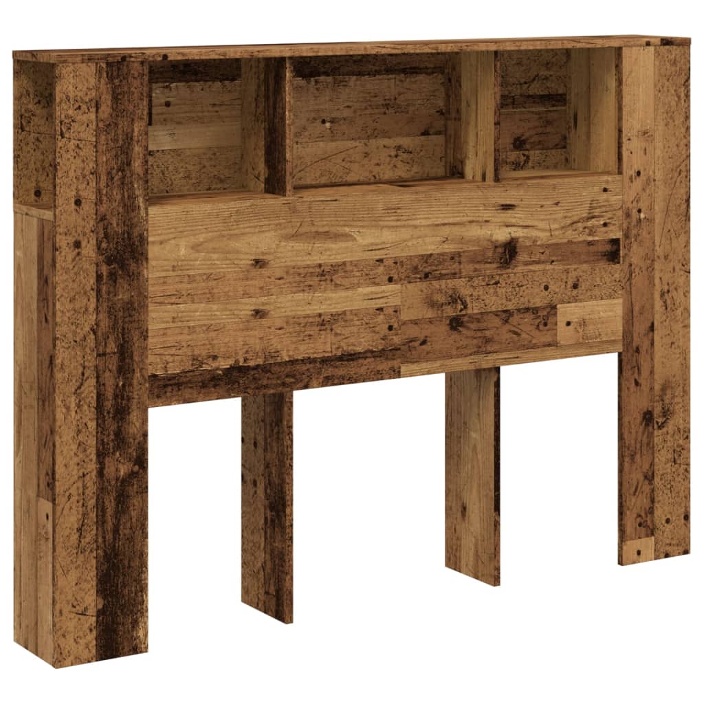 Armoire de tête de lit vieux bois 140x18,5x102,5 cm - XIOS