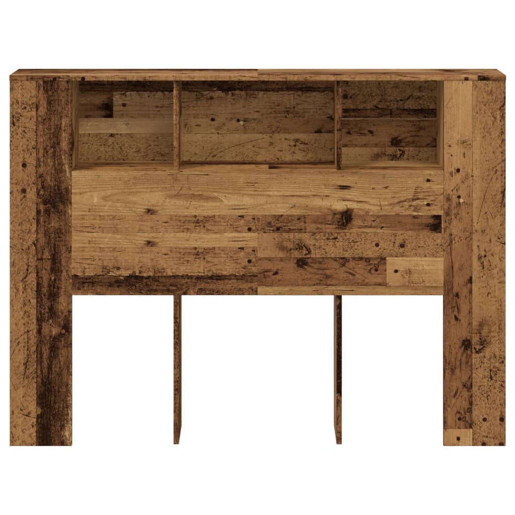 Armoire de tête de lit vieux bois 140x18,5x102,5 cm - XIOS