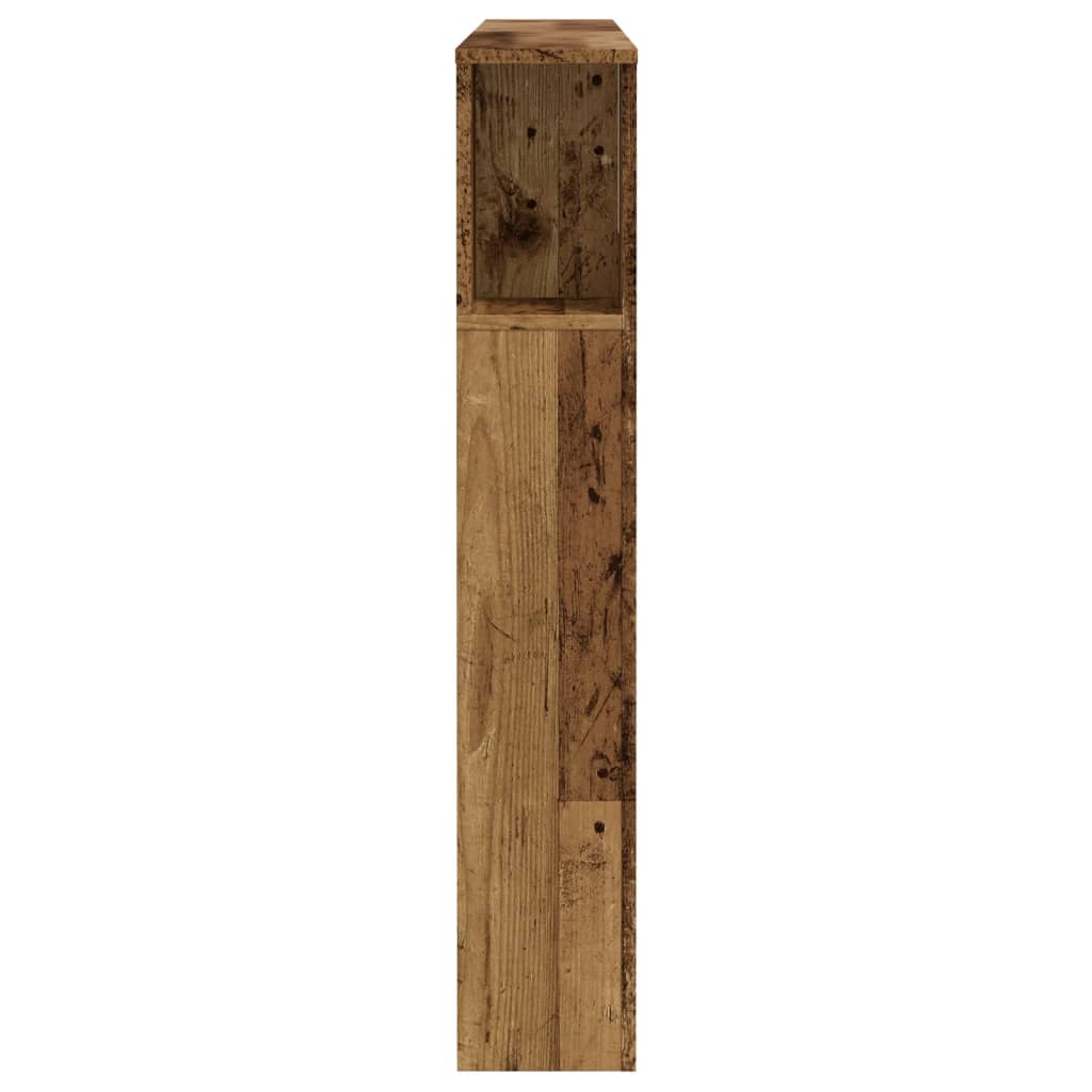 Armoire de tête de lit vieux bois 140x18,5x102,5 cm - XIOS