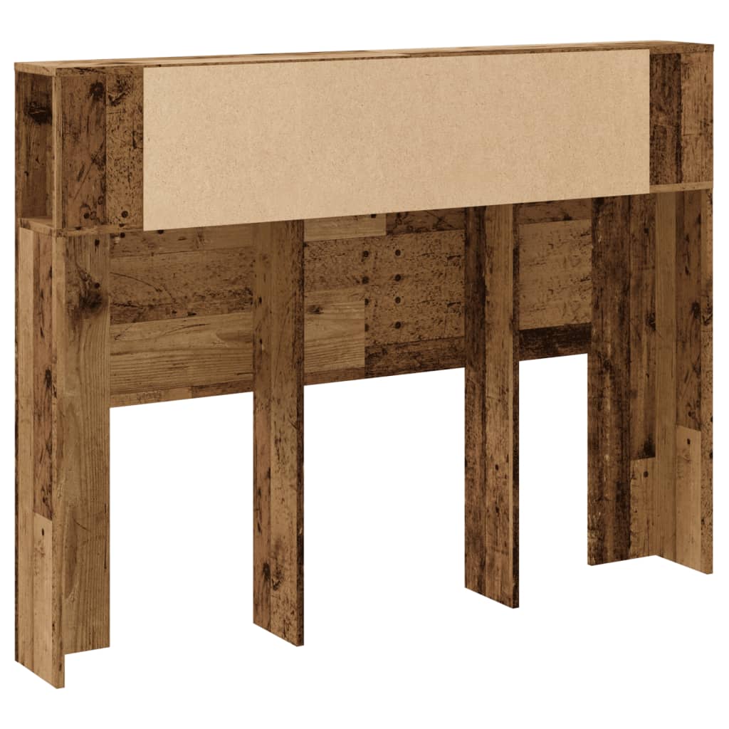Armoire de tête de lit vieux bois 140x18,5x102,5 cm - XIOS
