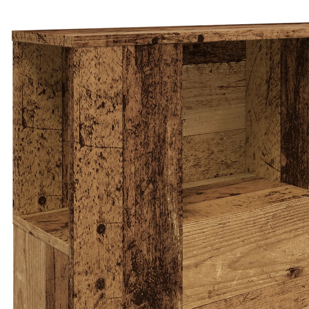 Armoire de tête de lit vieux bois 140x18,5x102,5 cm - XIOS