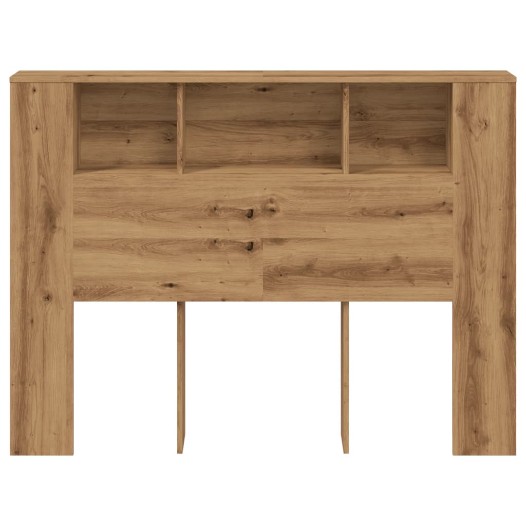 Armoire de tête de lit chêne artisanal 140x18,5x102,5 cm - XIOS