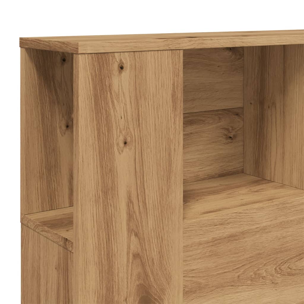 Armoire de tête de lit chêne artisanal 140x18,5x102,5 cm - XIOS