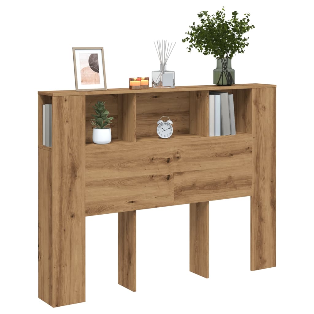 Armoire de tête de lit chêne artisanal 140x18,5x102,5 cm - XIOS