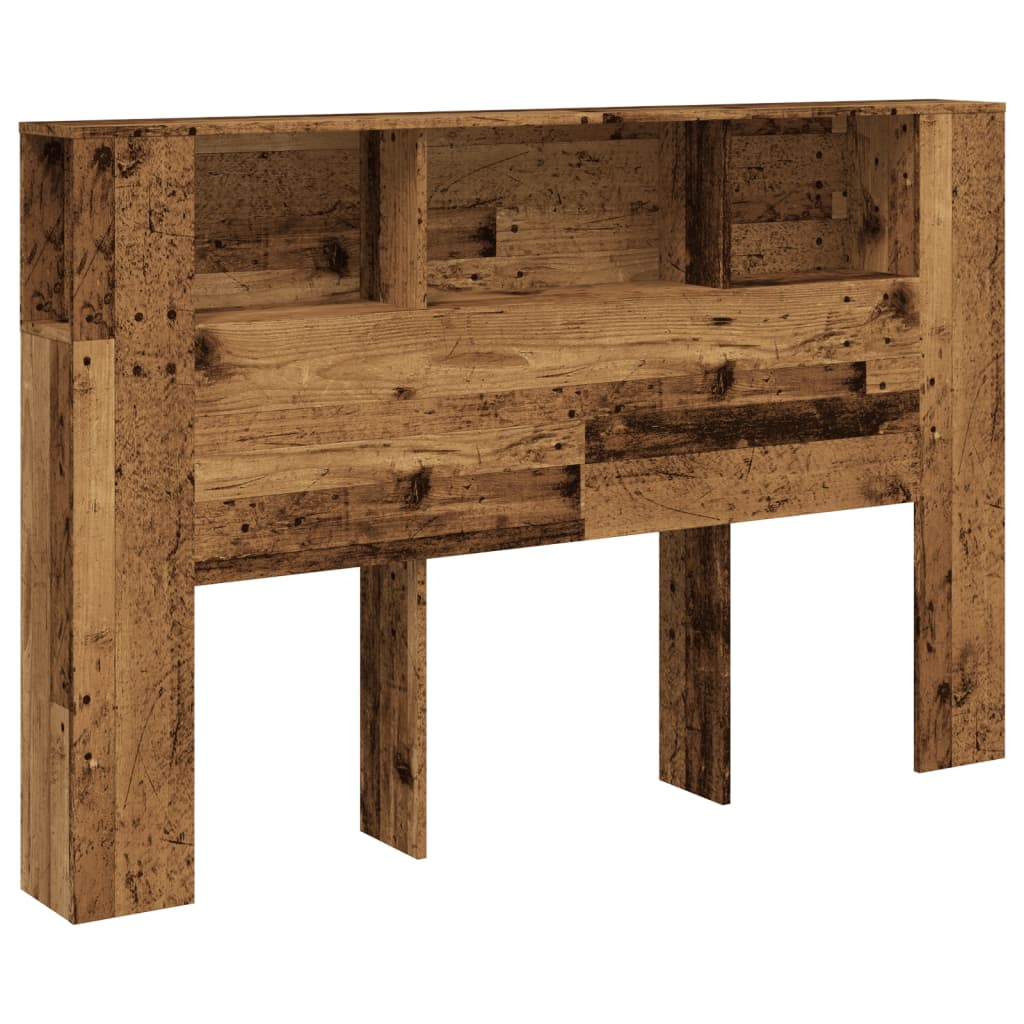Armoire de tête de lit vieux bois 160x18,5x103,5 cm - XIOS