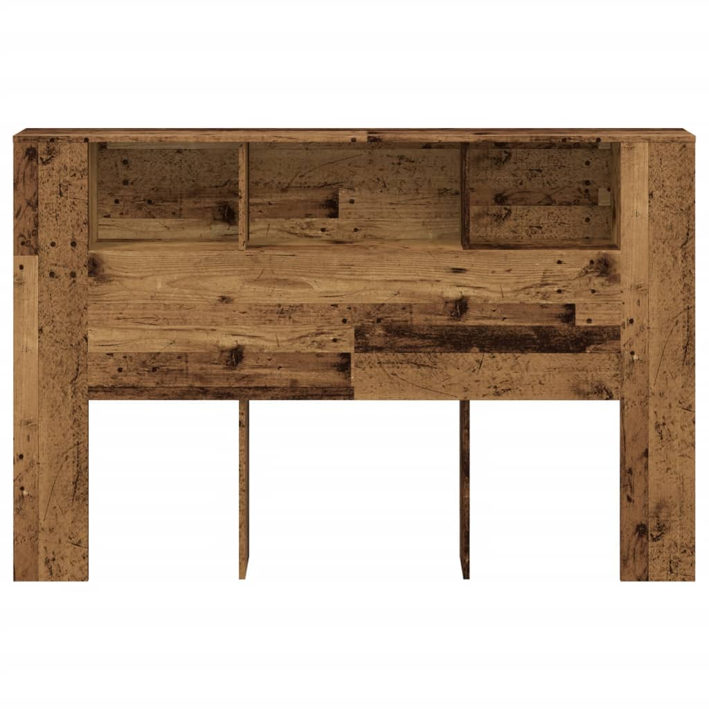 Armoire de tête de lit vieux bois 160x18,5x103,5 cm - XIOS