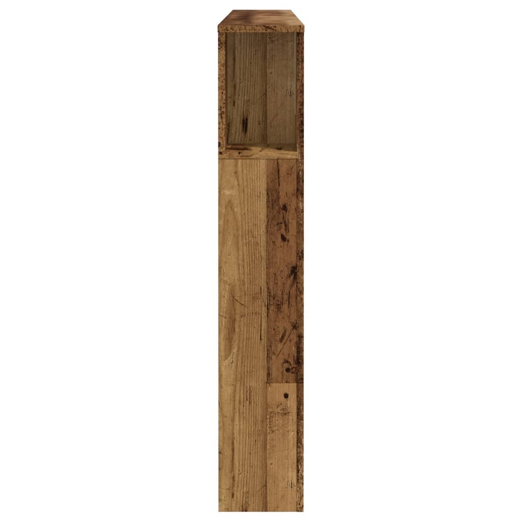 Armoire de tête de lit vieux bois 160x18,5x103,5 cm - XIOS
