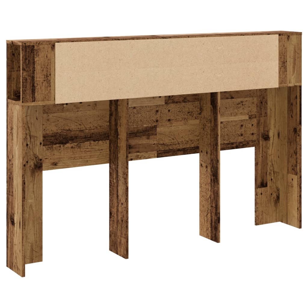 Armoire de tête de lit vieux bois 160x18,5x103,5 cm - XIOS