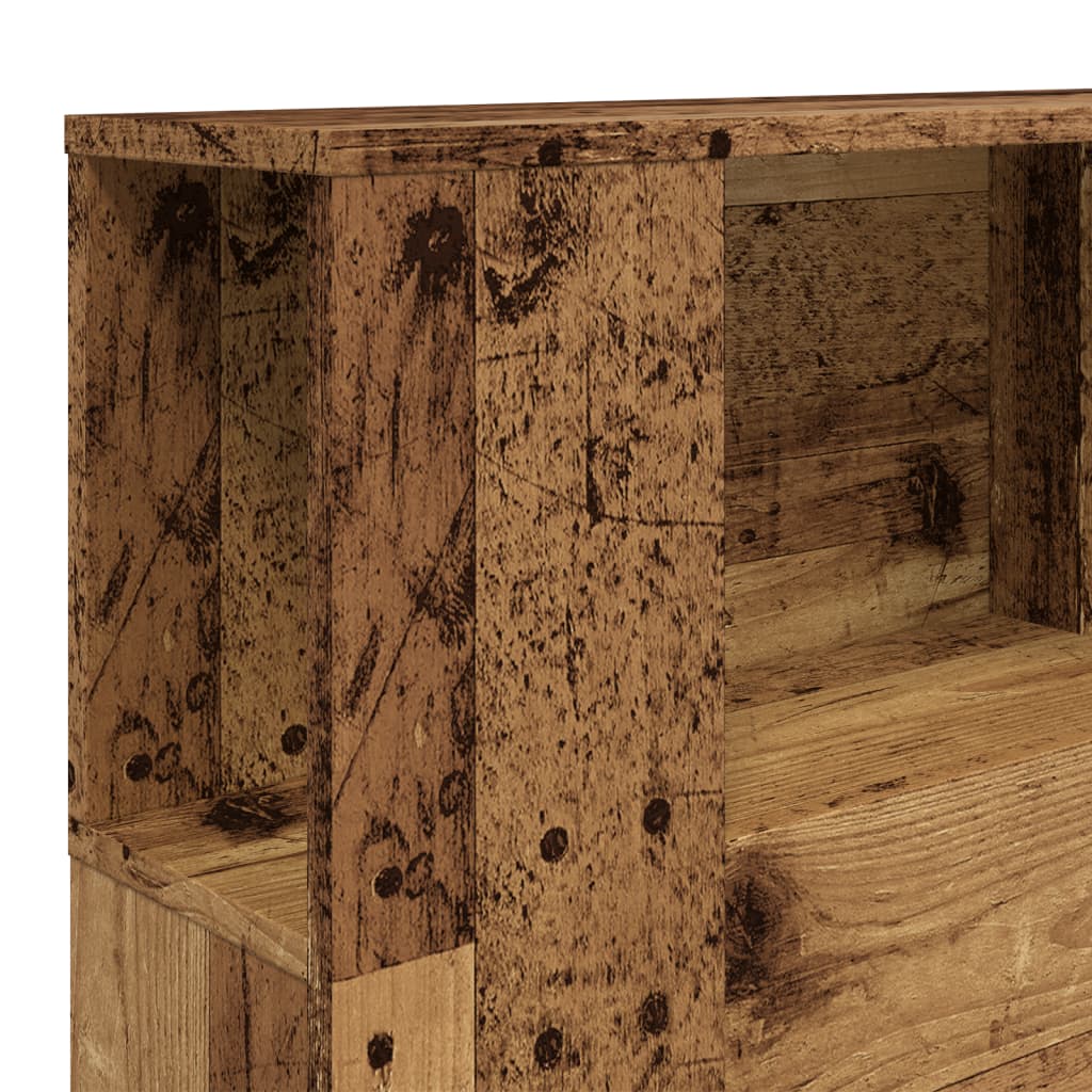 Armoire de tête de lit vieux bois 160x18,5x103,5 cm - XIOS