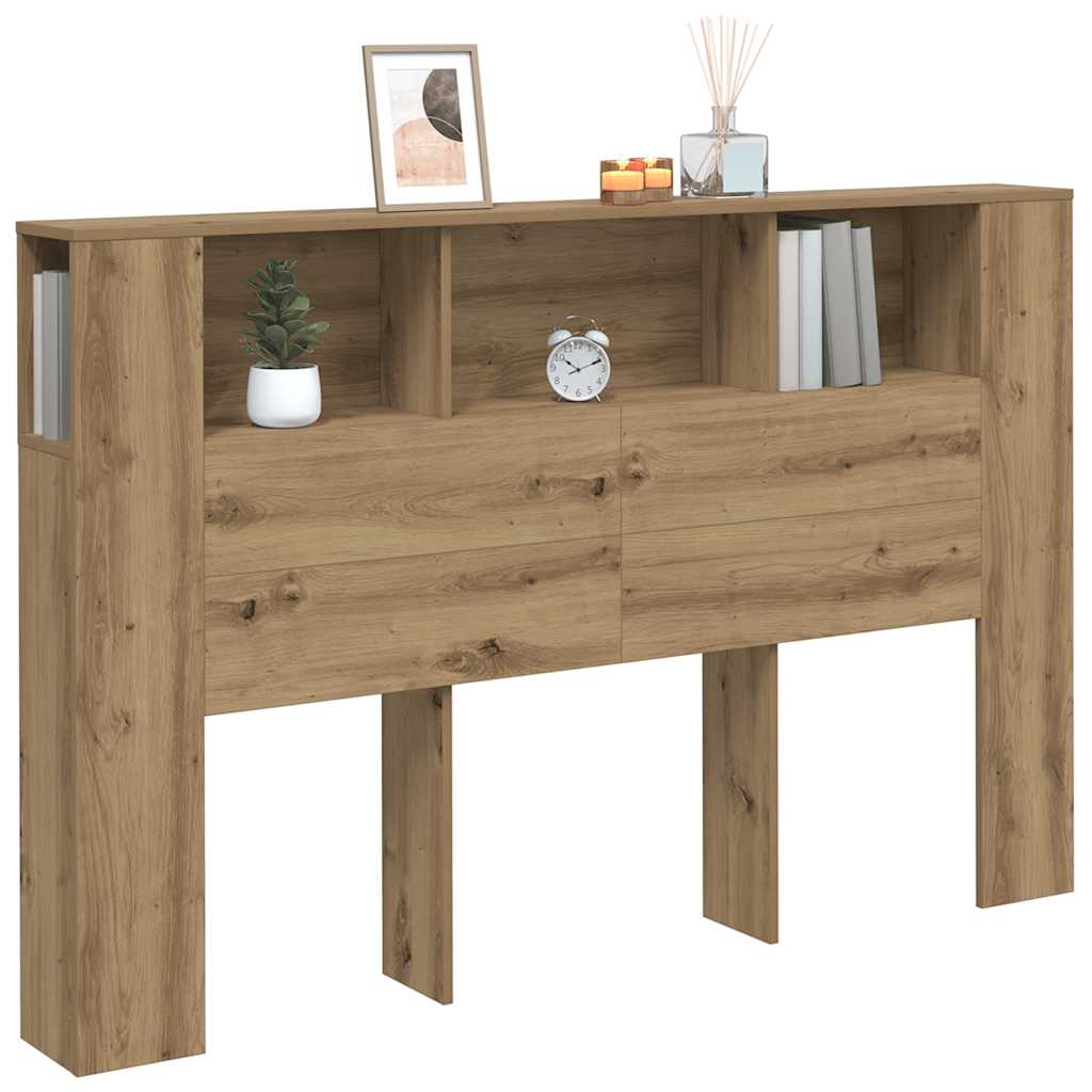 Armoire de tête de lit chêne artisanal 160x18,5x103,5 cm - XIOS
