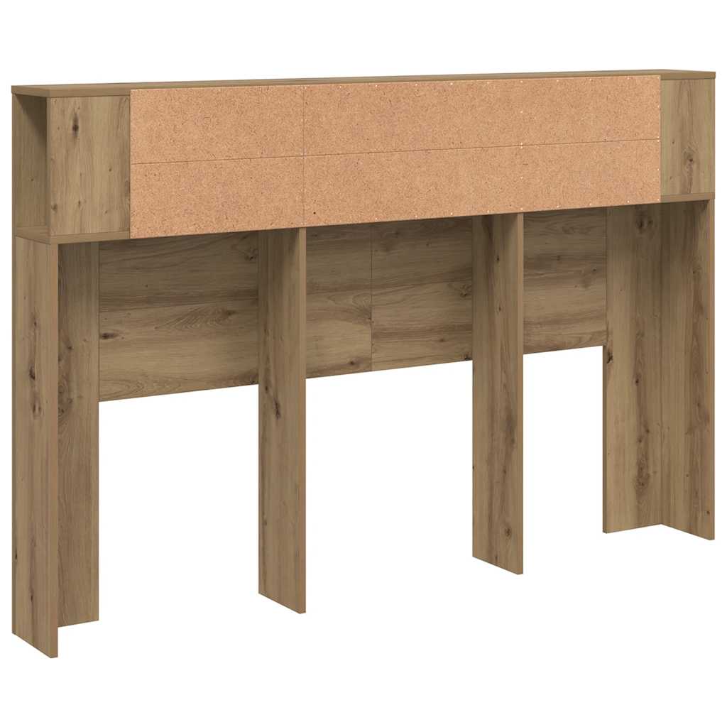 Armoire de tête de lit chêne artisanal 160x18,5x103,5 cm - XIOS