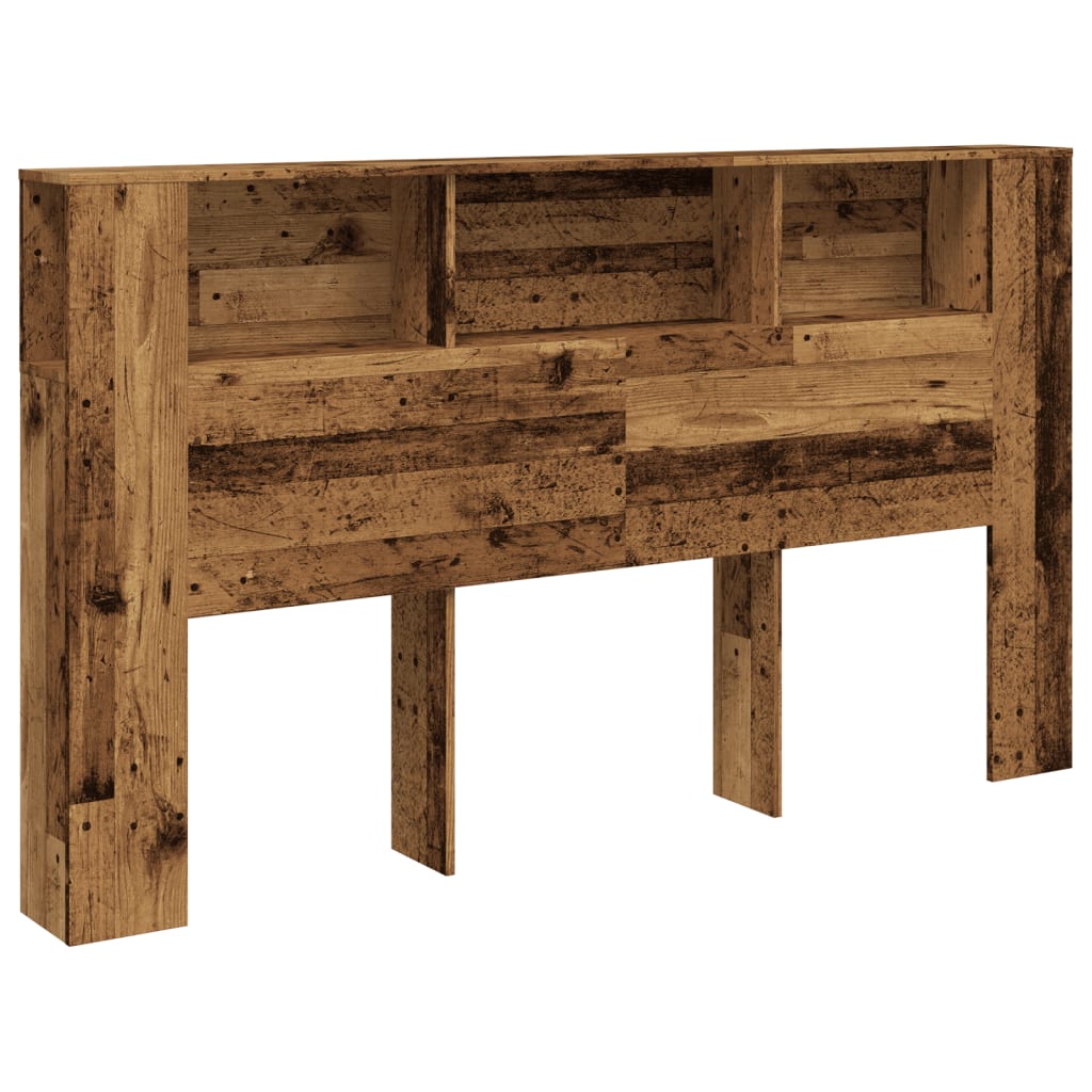 Armoire de tête de lit vieux bois 180x18,5x102,5 cm - XIOS