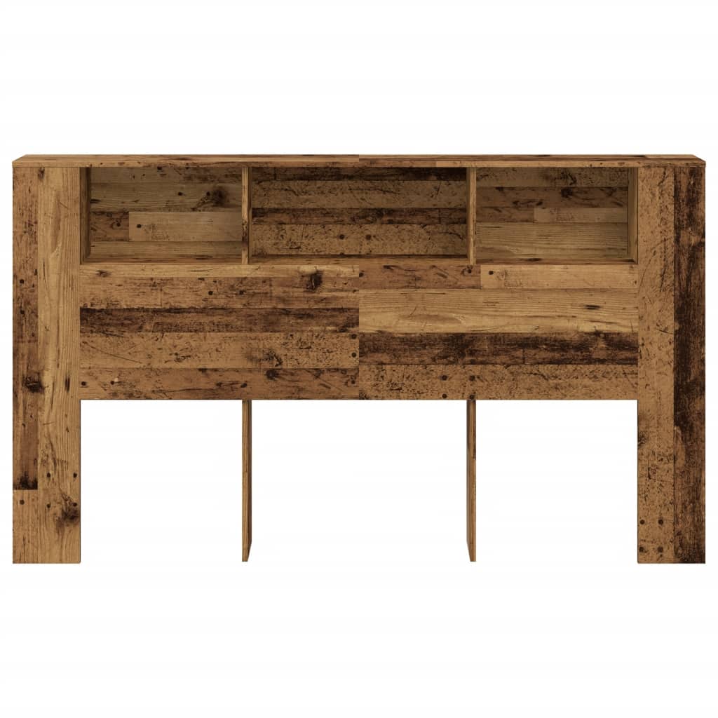 Armoire de tête de lit vieux bois 180x18,5x102,5 cm - XIOS